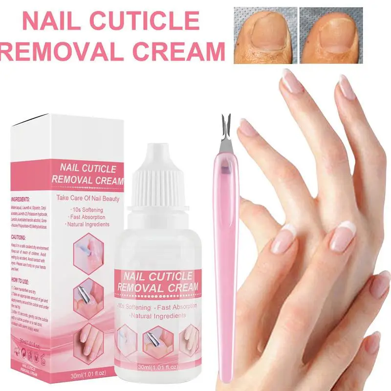 Cuticle Softener For Nails Cuticle Remover Kit 30ml Instant Fast Absorption Gentle Softening Cuticle Remover Cream Maintain