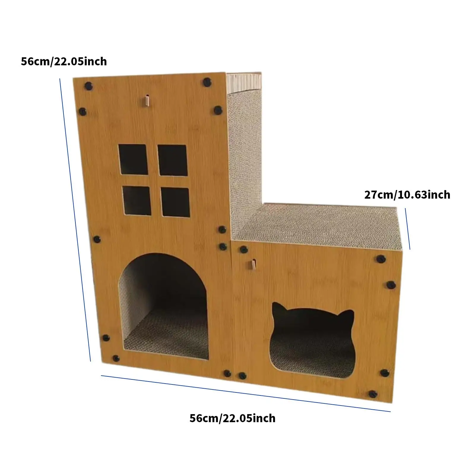 Multi Layer Cat Scratcher House Corrugated Paper Cat Toy Interactive Climbing Structure Cat Furniture for Kitten Play and