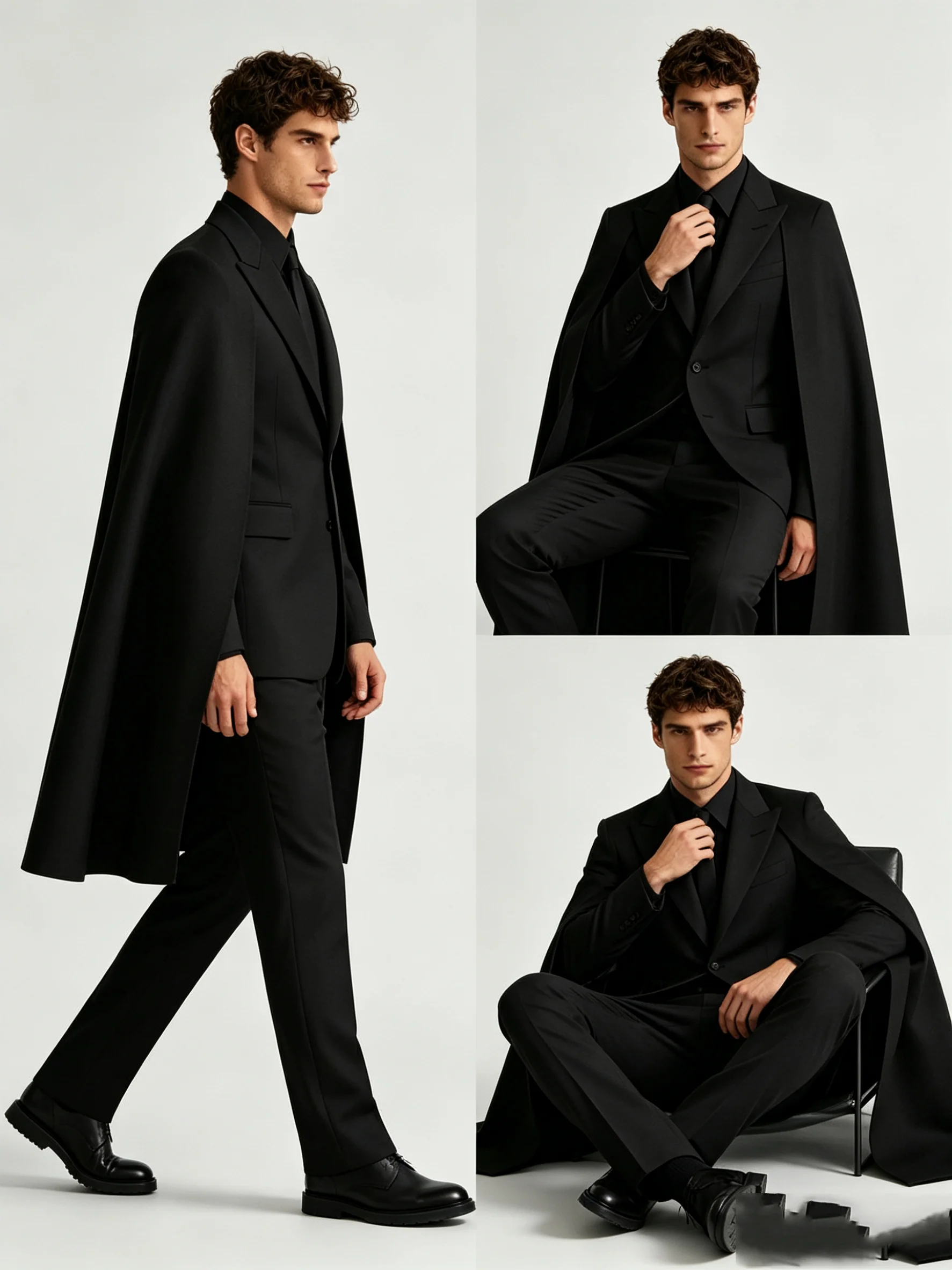 Designer Black Wrap Men Suit S - огляд і ціна Men Formal Wear Design