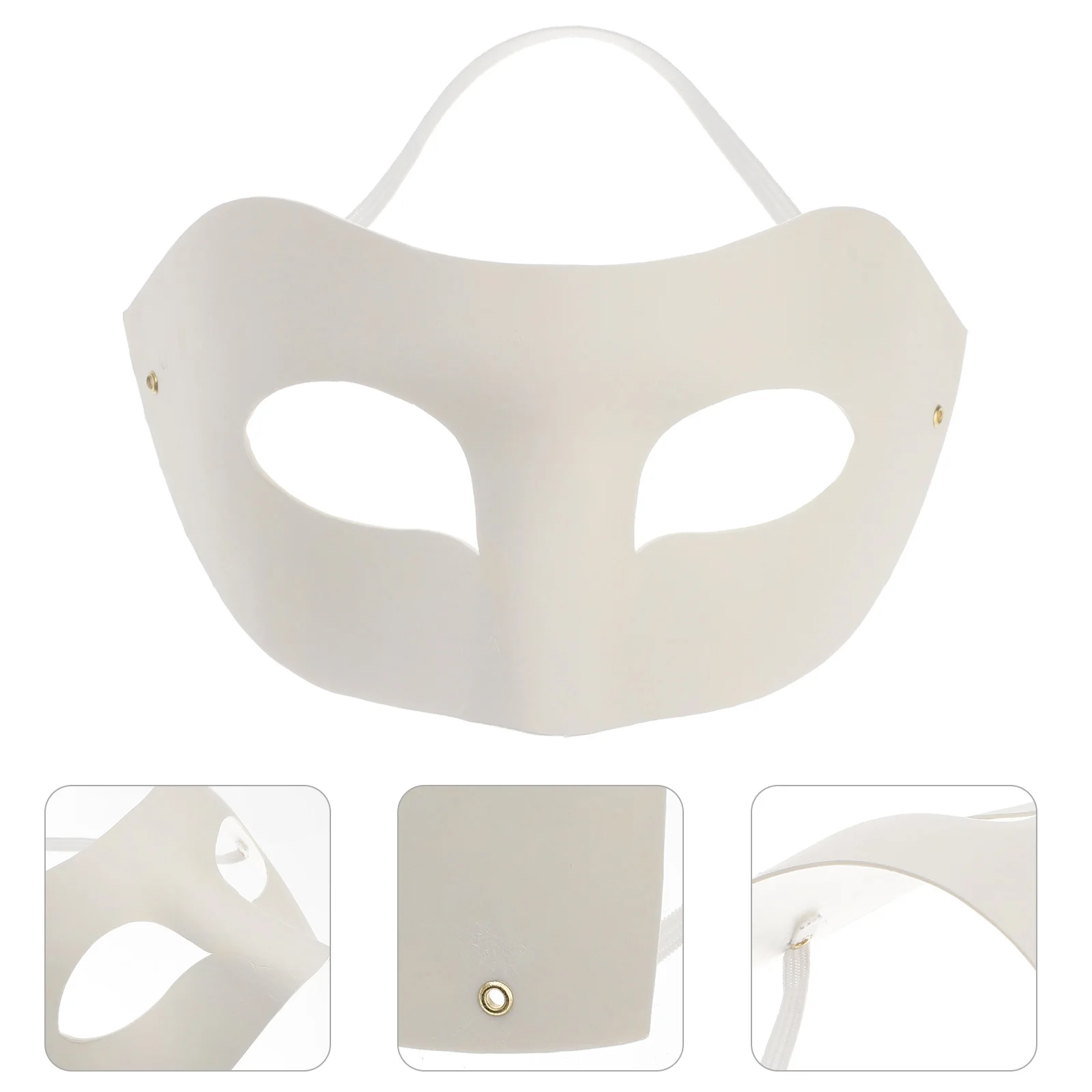 Masques faits à la main pour femmes, masque de pâte bricolage, visage blanc, artisanat d'Halloween, peinture de Rh, 15 pièces