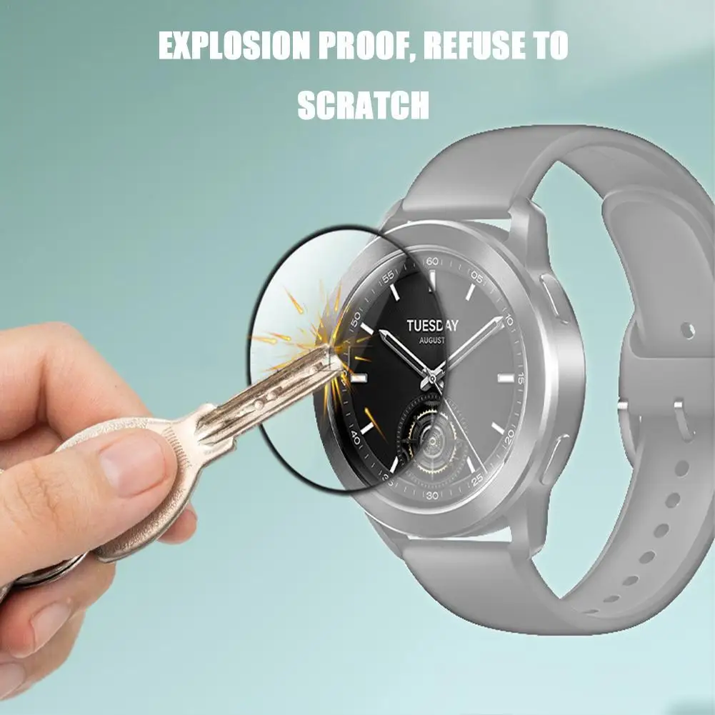 Película de reloj de vidrio templado para Xiaomi Watch S3, película protectora de pantalla antiarañazos y anticaída