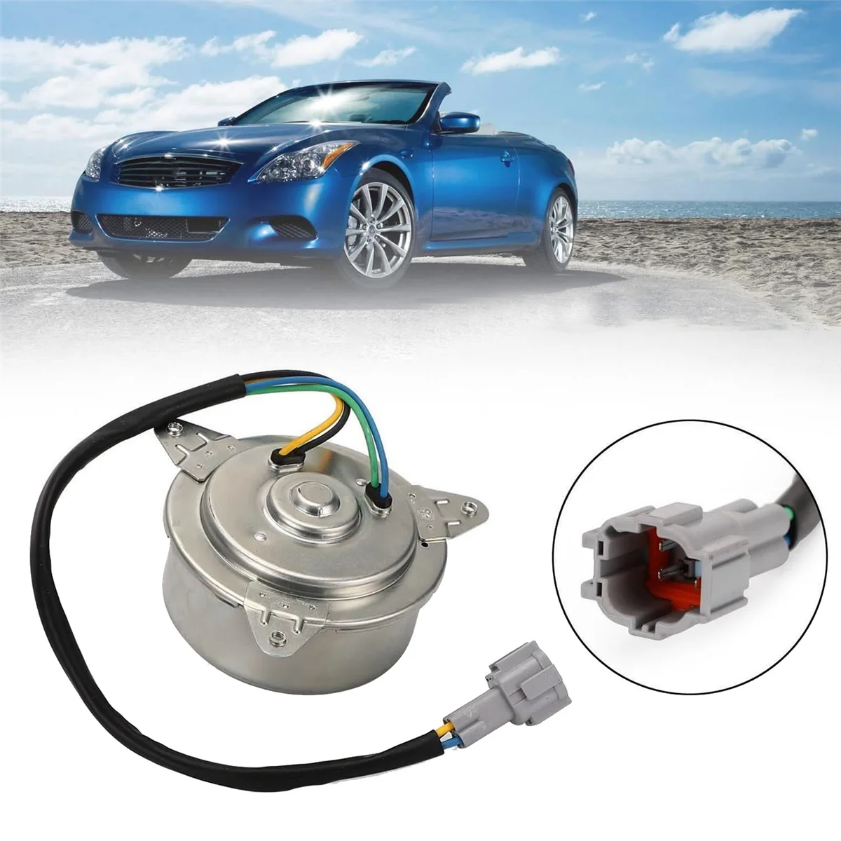 Car Radiator Cooling Fan Motor 21487 CD00A Driver or Passenger Side for G35 350Z 2003 2009 21487