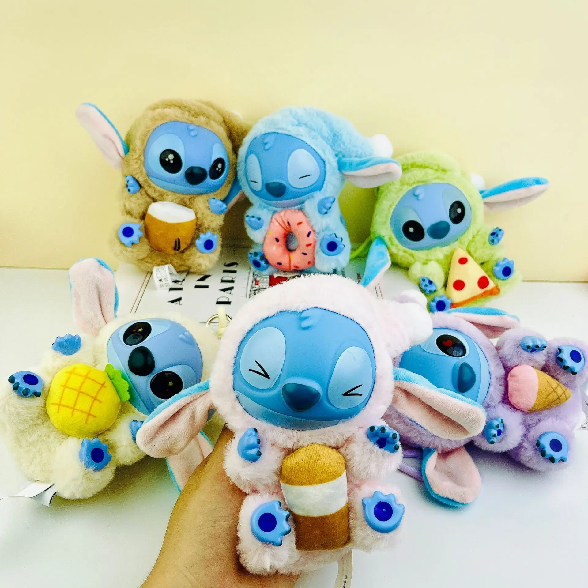 

Новая серия Disney Stitch Eats Before Bed, слепая коробка, плюшевая кукла, подвеска, милая кукла, орнамент, загадочная коробка, игрушка-сюрприз, подарок на день рождения