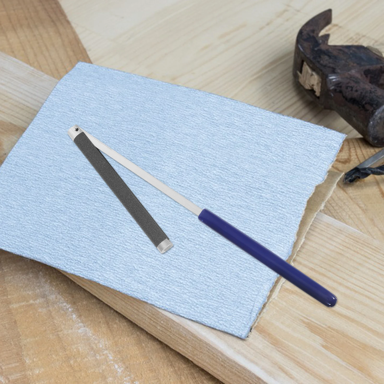 

Manual Sandpaper Holder Plastic Handle Semicircular Design DIY Repair Replaceable Sanding Tool for Buffing Polishing Guitar Fret