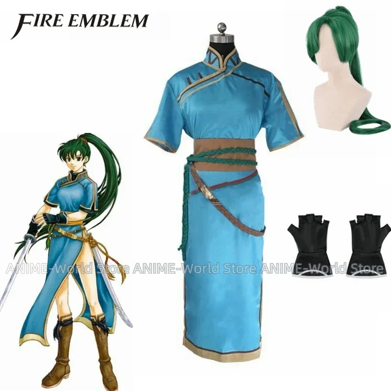 

Игра Fire Emblem: Rekka No Ken Lyndis Lyn Косплей Костюм Полный комплект парика Нестандартные размеры Костюмы на Хэллоуин