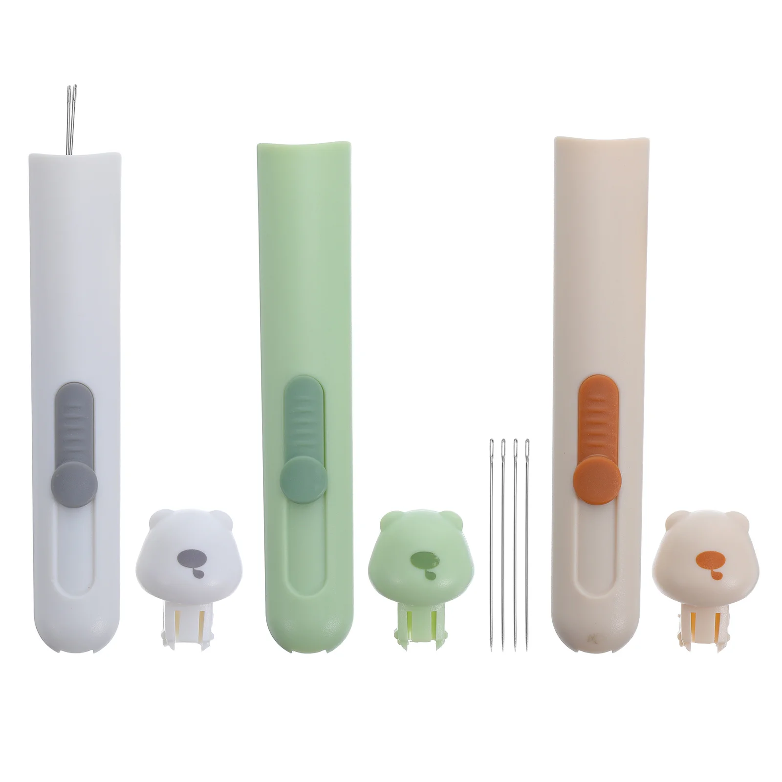 

3pcs Needle Threader Tool Compact Seam Ripper Dual Function Travel Set For Hand Embroidery Cross Stitch Quilting Sewing Repair