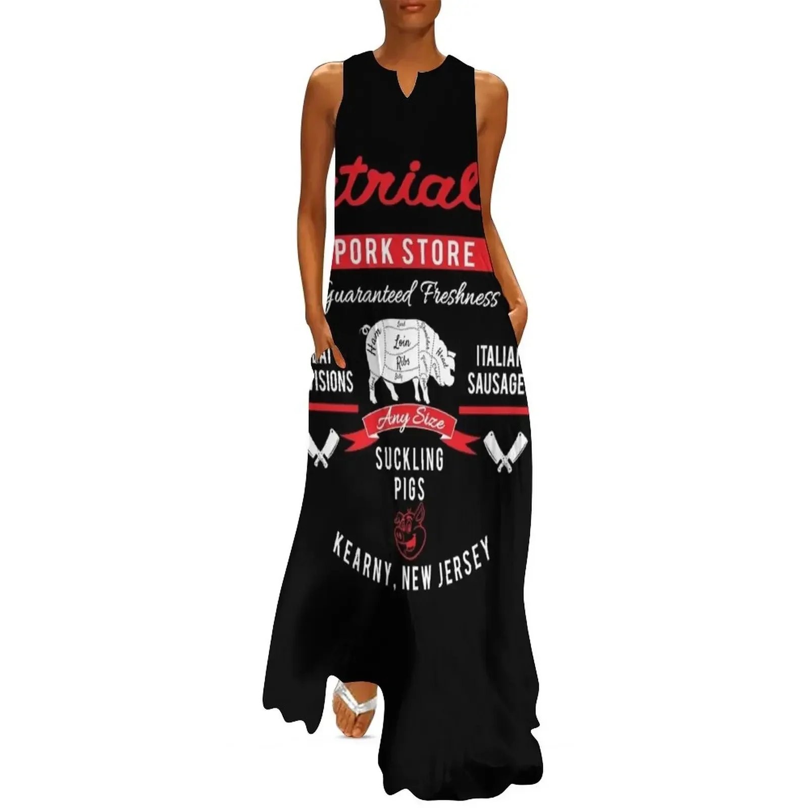

Satriale's Pork Market Long Dress wedding guest dress 2025 Women's summer skirt summer dress korean women Women long