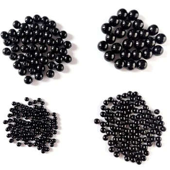 Lot de 100 perles de pêche de 3mm à 8mm, bouchon d'espace noir rond, haricots durs souples, leurres de pêche à la carpe, appâts, hameçons, accessoires de plate-forme