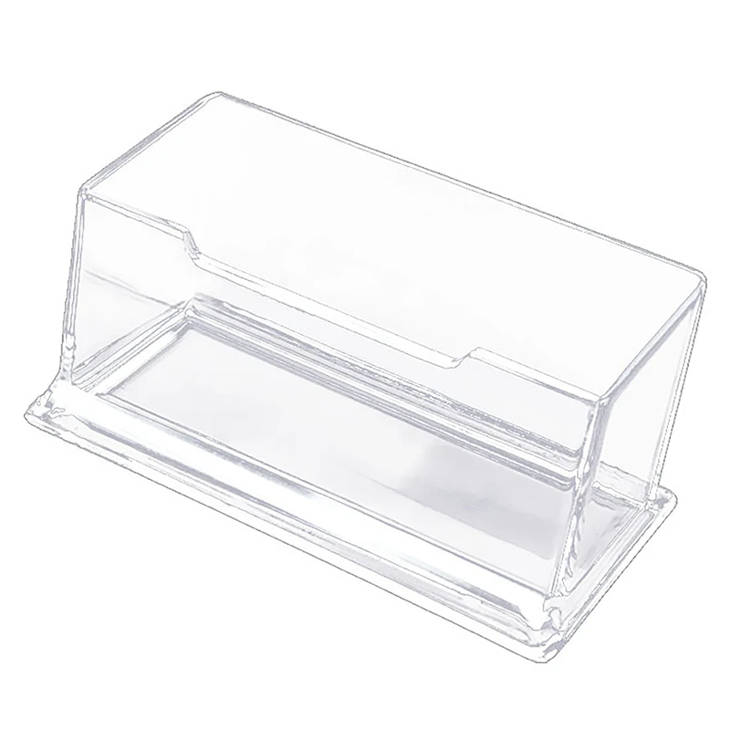 Clear Desk Shelf Box Storage Display Stand Plastic Transparent Desktop Business Card Holder Place Card Holder