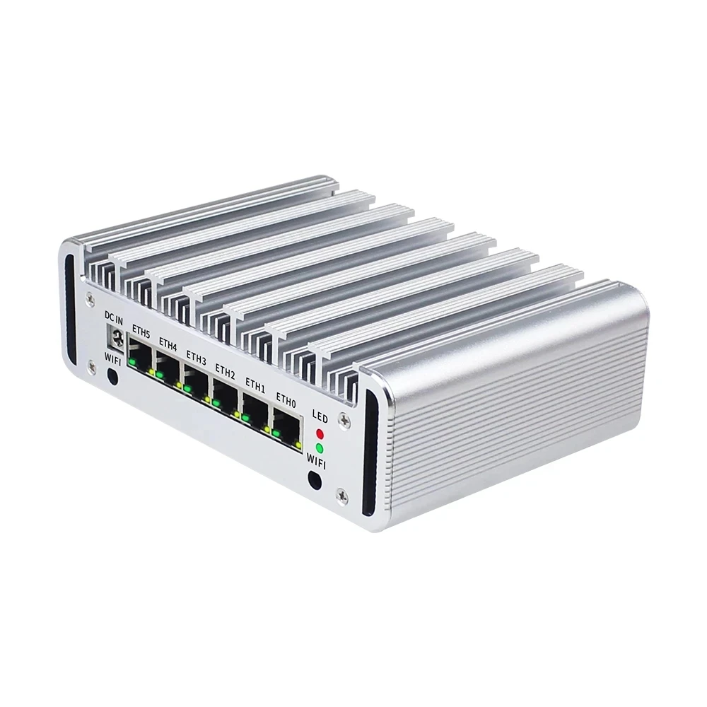 6x Intel i211 LAN Mini Firewall PC Celeron 5305U Core I3-7100U 10110U Linux Windows Low Power Industrial Fanless Box Computer