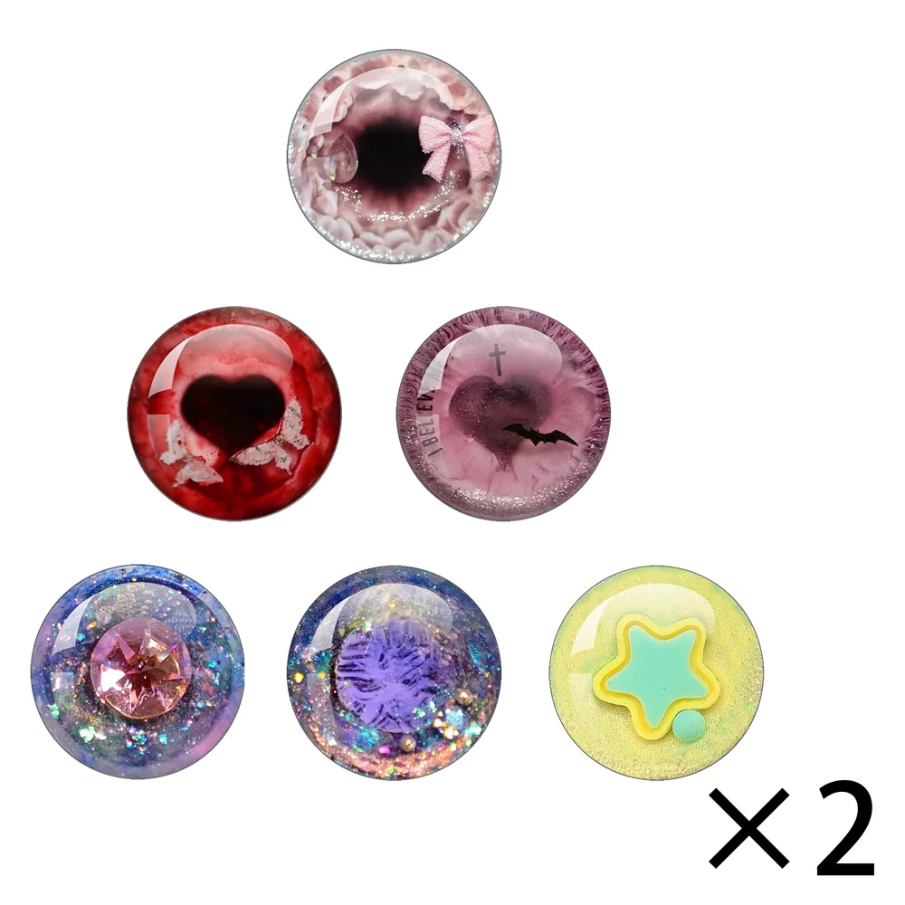 Blyth Doll Glass Eye Chips Round Cabochon 10MM-40MM Handmade Girl Toy Drop Glue Eye Pupil DIY Jewelry BJD Doll Accessory view 2
