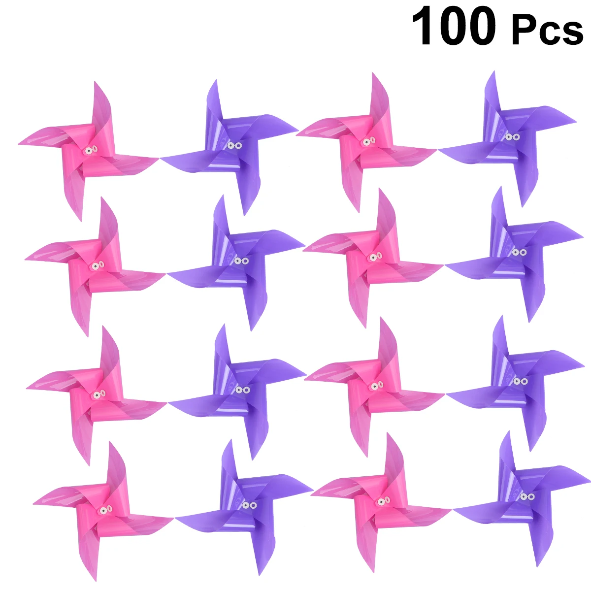 

100 Pcs Windmill Decoration Winds for Garden Ornaments Swirl Grinder Windmills Camping Rope Picnic Party Supplies Box