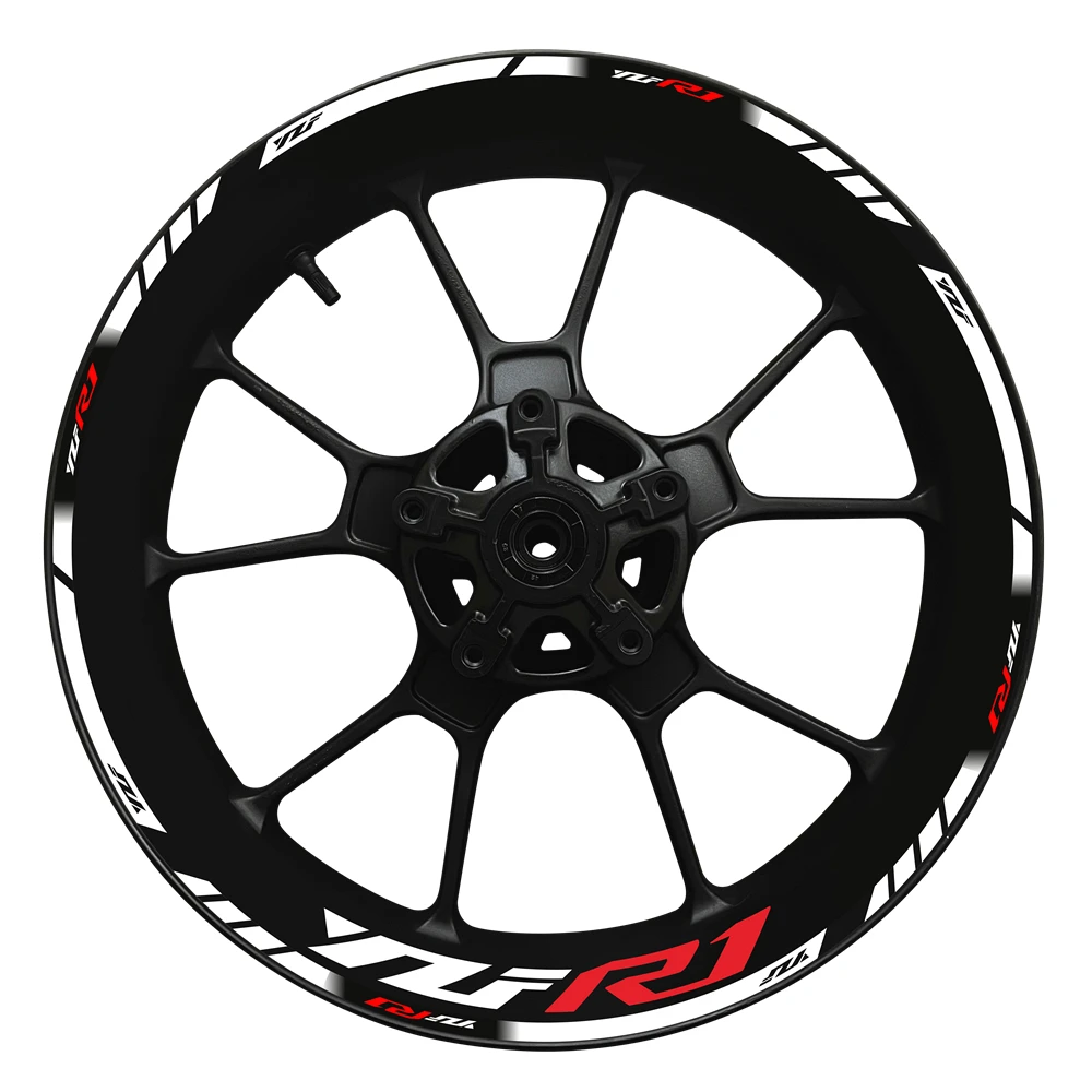 Per YAMAHA YZF R1 moto Rim SET 17 pollici mozzo ruota Logo decalcomania decorazione YZFR1 adesivo riflettente e impermeabile 2022 2023