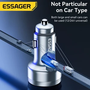 Essager Pengisi Daya Mobil 80W USB Tipe C PD Pengisian Cepat Ponsel Pengisian Cepat untuk iPhone 14 13 Huawei Xiaomi Samsung Tablet Laptop Ipad 10 pengisi daya laptop penjualan terbaik - №