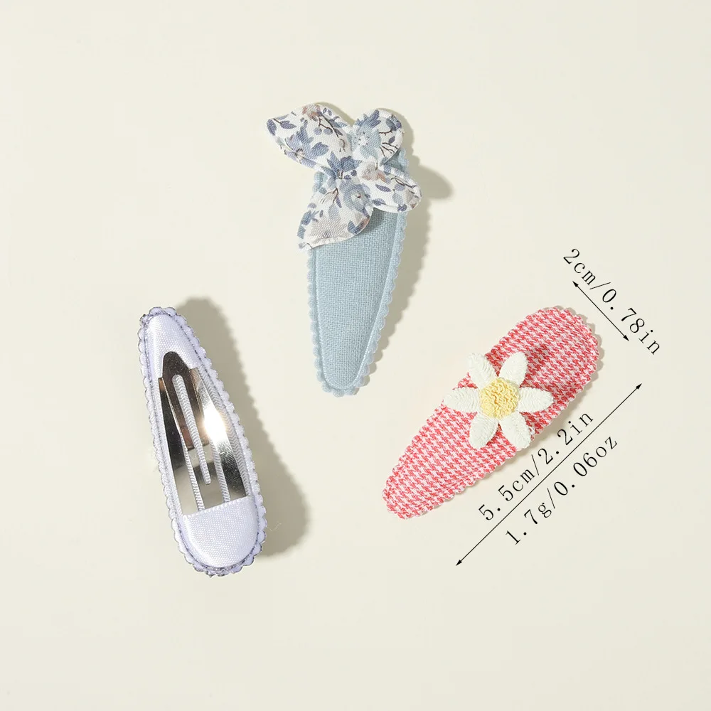 200 Pcs/Lot, 5.5CM Cute Butterfly Daisy Flowers Snap Clips For Baby Girls