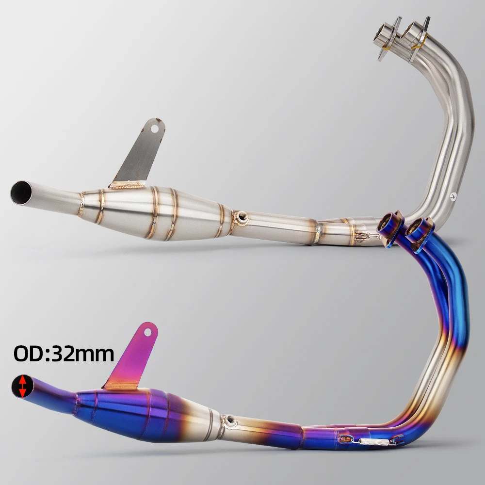 

Motorcycle Exhaust Escape Moto System Connect Original Muffler Stainless Front Link Pipe For Yamaha R3 R25 MT03 2015-2024