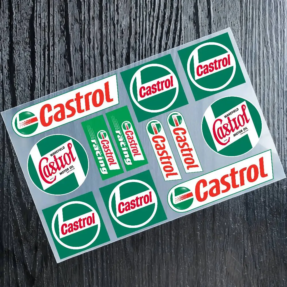 Stickers Moto Sticker Auto Body Bumper Windows Motorcycle Laptop Vinyl Decal Car Tuning Accessories For C-Castrol Oils Racing