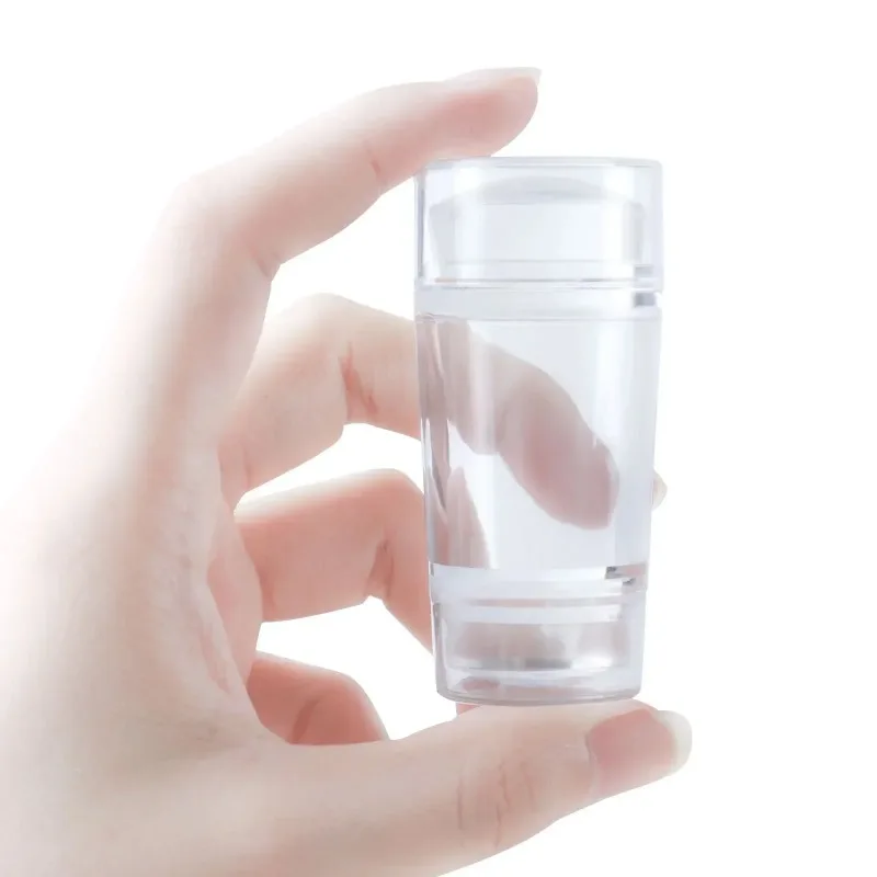 Tampon à ongles gelée Silicone impression vernis à ongles estampage pointe française modèle de tampon à ongles avec grattoir manucure pochoir outils ensemble