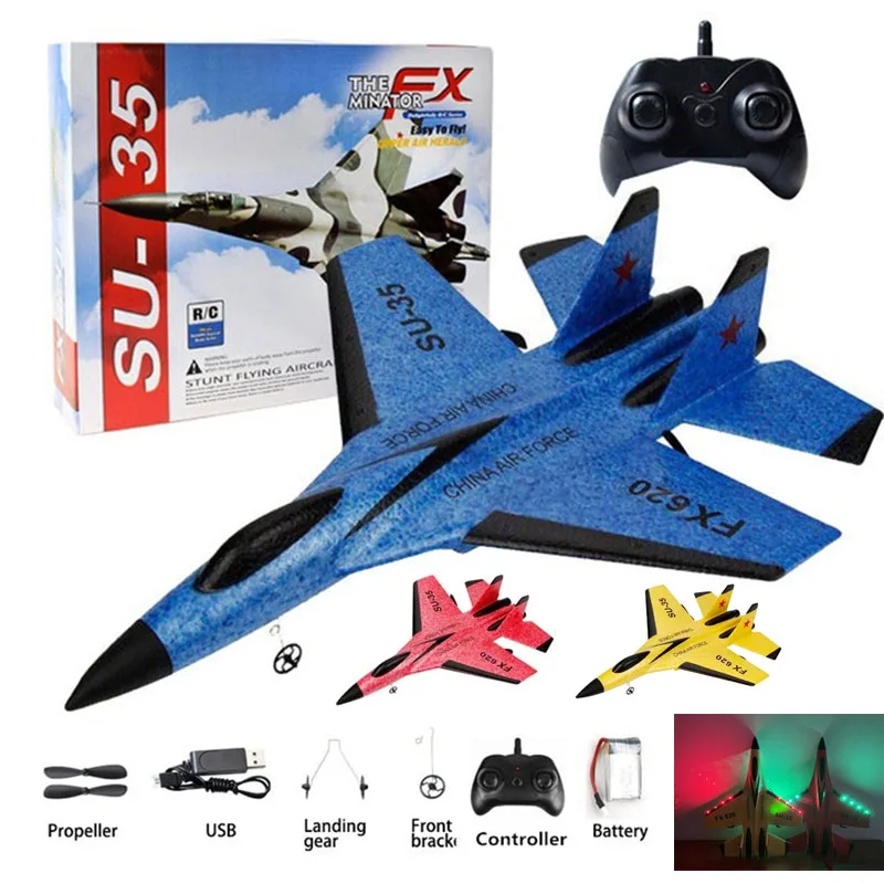 FX620 2,4G Control remoto de combate SU-35 avión de Control remoto Hobby RC avión planeador EPP espuma avión niño juguete niños regalos