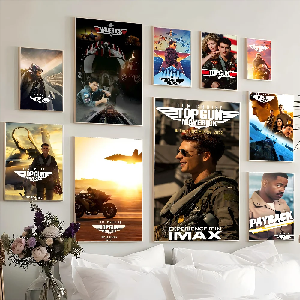 Modern Movie 2022 Top Gun Maverick Classic Vintage Posters Whitepaper Prints Posters Artwork Kawaii Room Decor