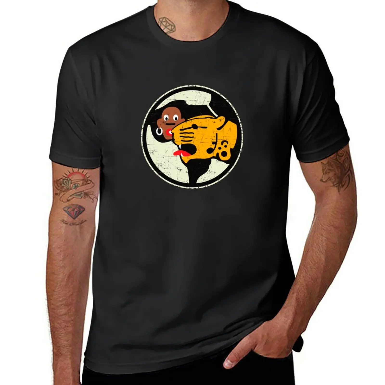 New Luftwaffe - I./JG 27 Jagdgeschwader 27 - Lioness Over Afrika - Grunge Style T-Shirt summer tops men clothing