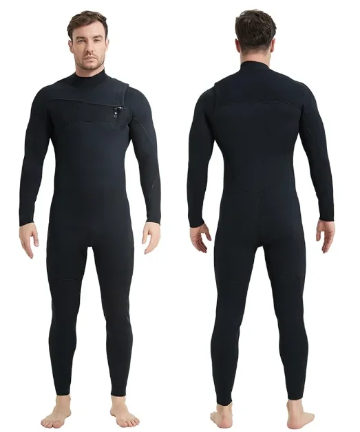 Unisex Super-Stretch Chest Zipper Wetsuits Different Thickness for Surfing Plus Size XXL Size Windproof Swimming Sportswear