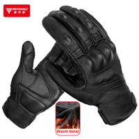 Warm Motorcycle Gloves Leather Winter Thermal Inner Gloves Women Men Invierno Luvas Hombre Hiver Guante Touch Screen Wearable