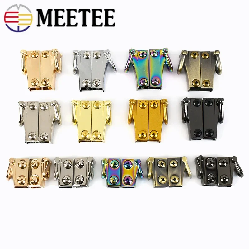 2/5/10Pairs Meetee Handbags Shoulder Metal Sides Hanging Clip Buckles Bag Chain Strap Clasp Hook Hardware Leather Accessories