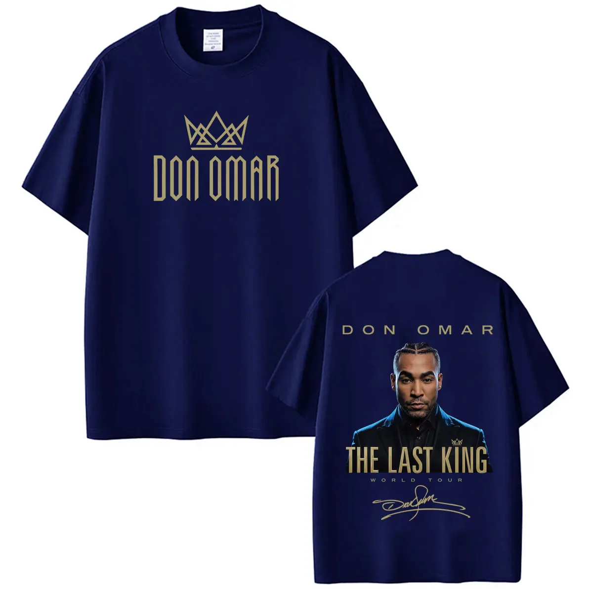 Rapper Don Omar The Last King Tour 2026 Print T-Shirts Herren Damen Mode T-Shirts Kurzarm Casual Baumwoll-T-Shirts Streetwear – Detail 4