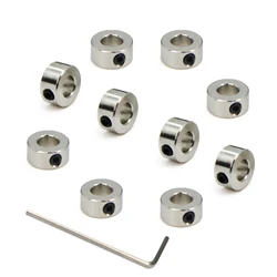 10pcs 5mm Bore Shaft Collar T5 Lead Screw Lock Ring Carbon Steel with Nickle Plated Material Isolation for 3D Printer Parts
