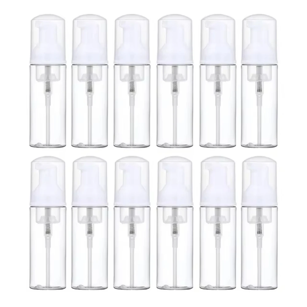 12pcs/lot 2oz/60ml Travel Foam Pump Bottle Lash Shampoo Bottles for Hand Sanitizer Liquid