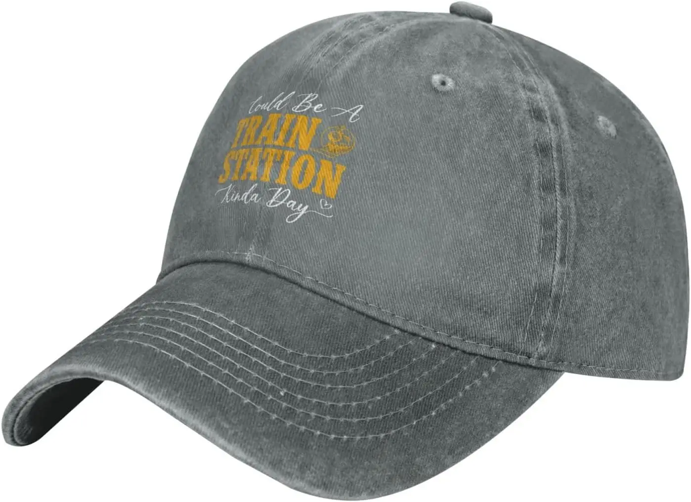 

Could Be A Train Station Kinda Day Hat Adjustable Funny Fashion Casquette for Men Women