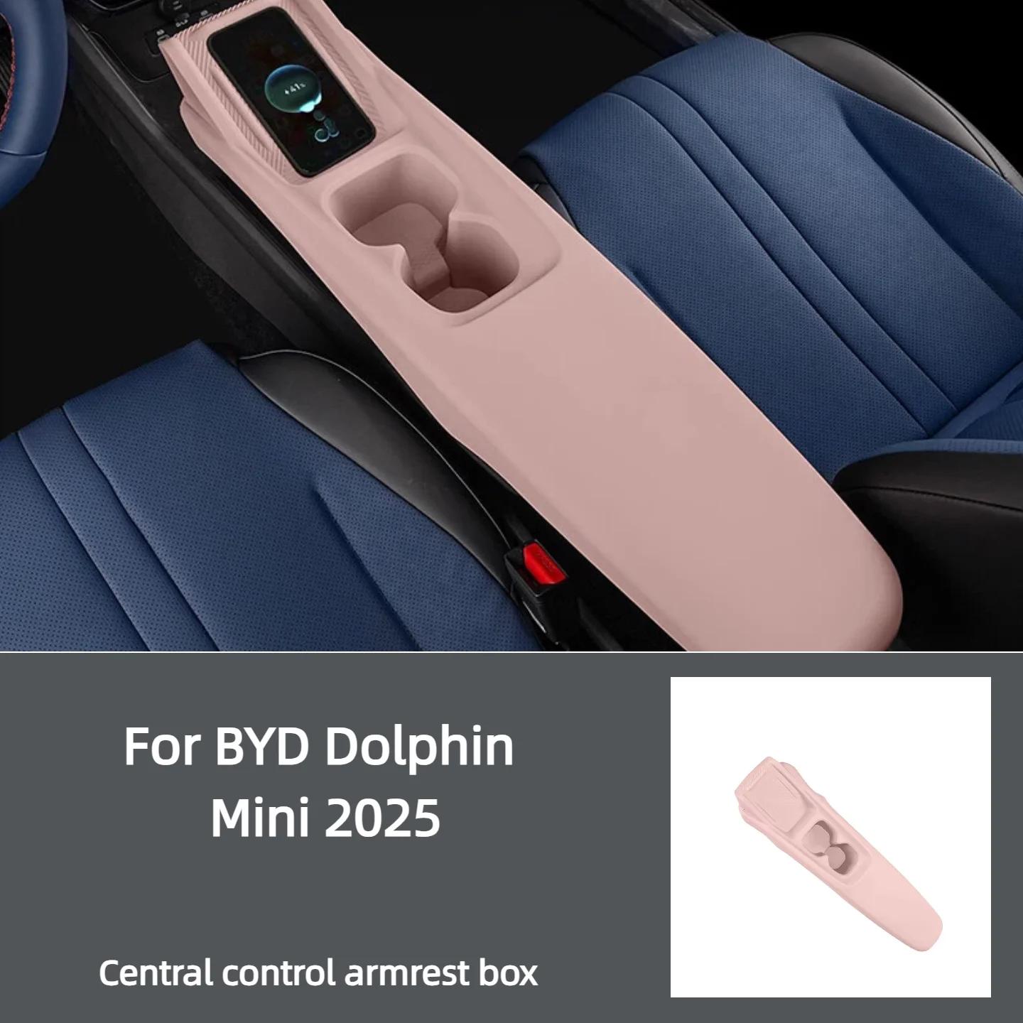 For BYD Dolphin Mini 2025  Car Center Console Silicone Wireless Charging Pad Interior Modification Accessories