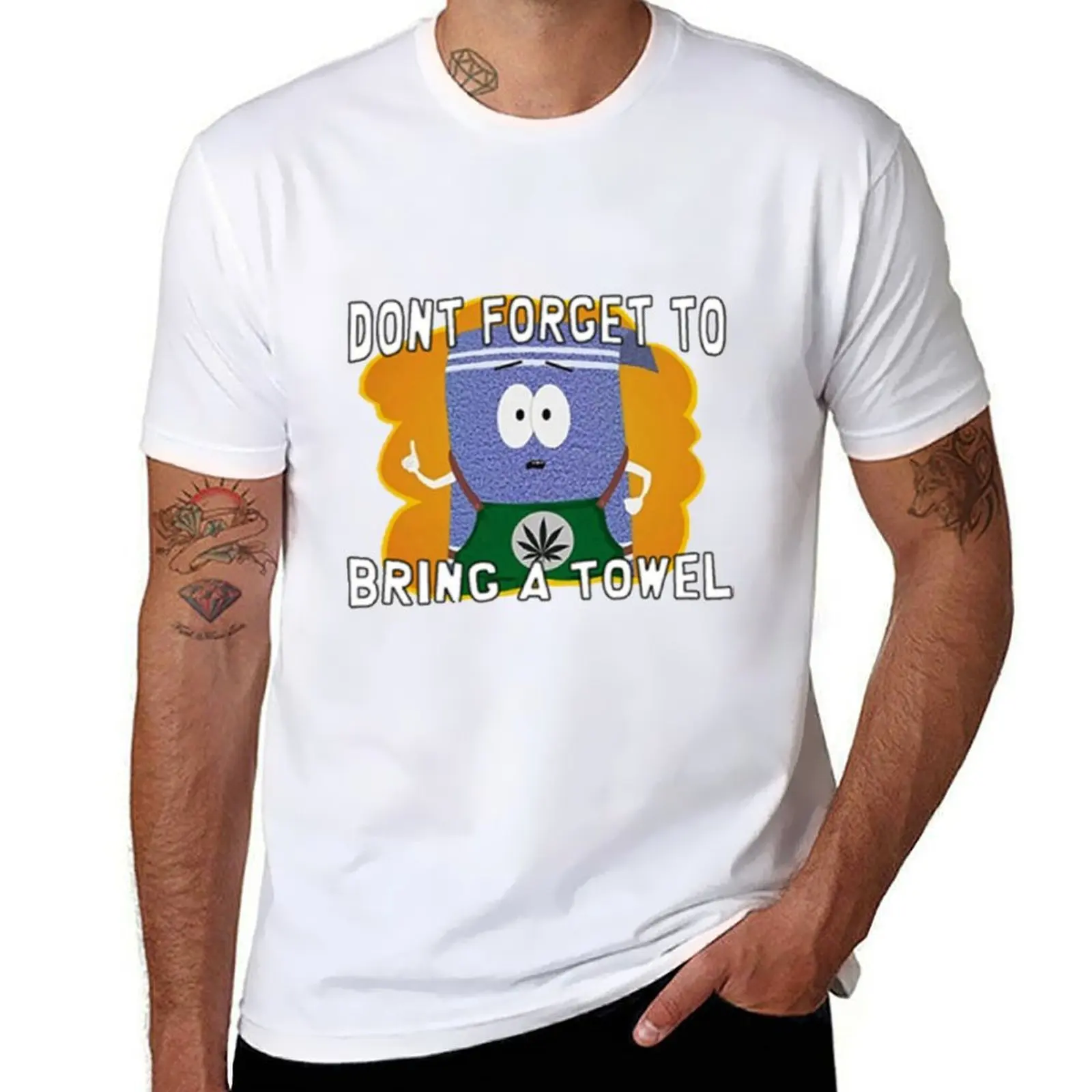 

Towelie Autocollant Don't Forget to Bring a Towel T-Shirt t shirts designer mens graphic t shirts T-Shirt