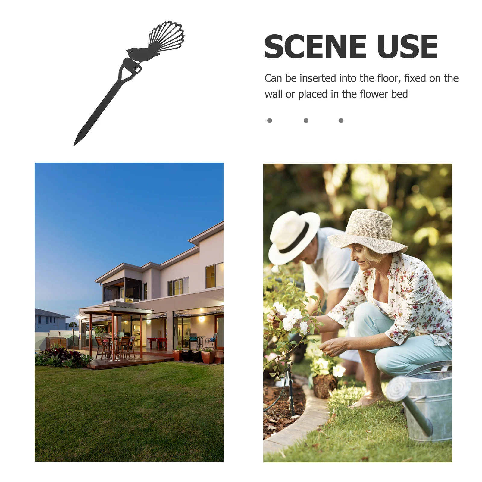 الحرفي المعادن الطيور زخرفة لساحة فناء الحديقة في الهواء الطلق الطيور عصا الديكور حديقة الحلي للحديقة الخارجية الطيور حصص