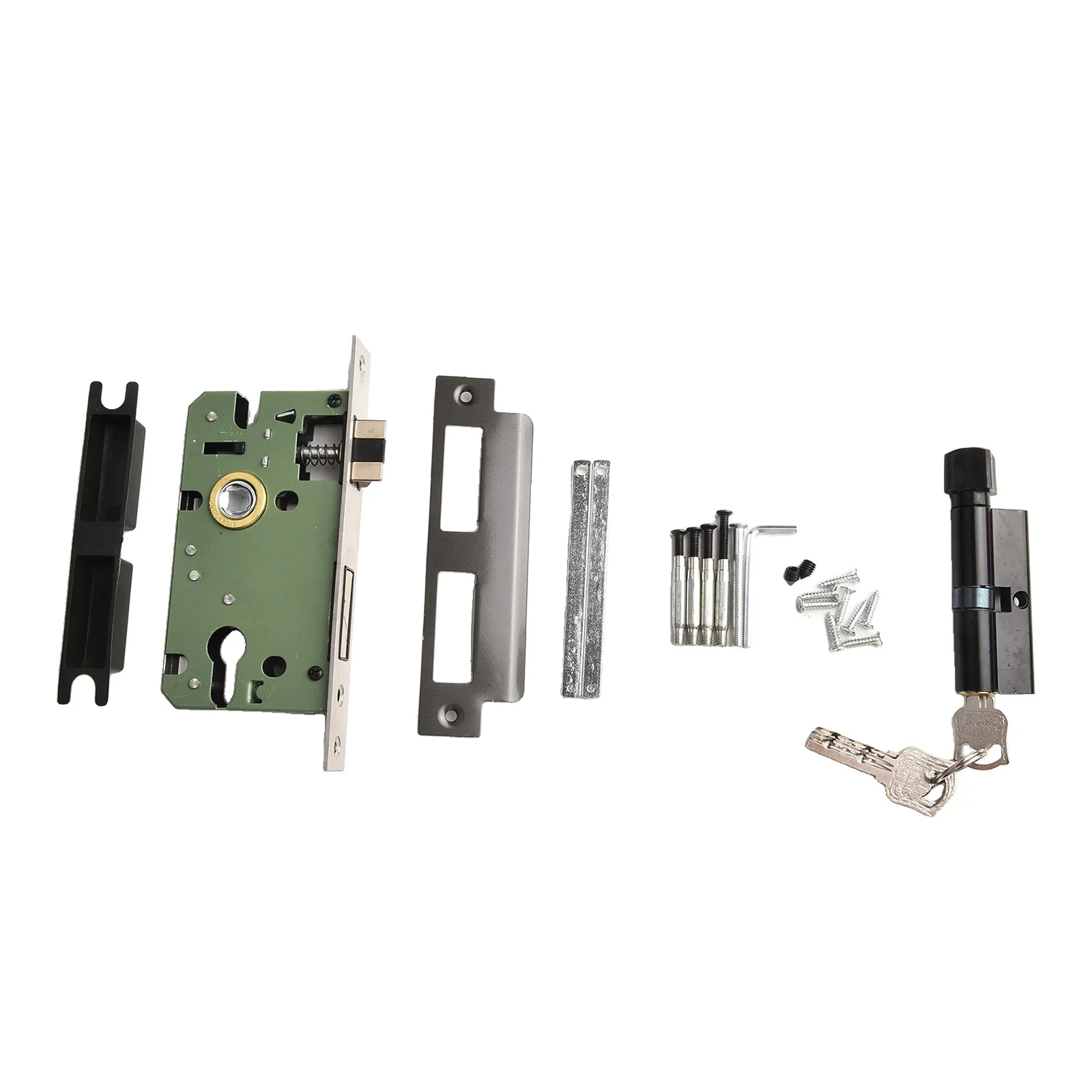 

Black Door Lock Interior Door Handle Lock Long-lasting Durability Modern Design Mute Mechanism Easy Installation