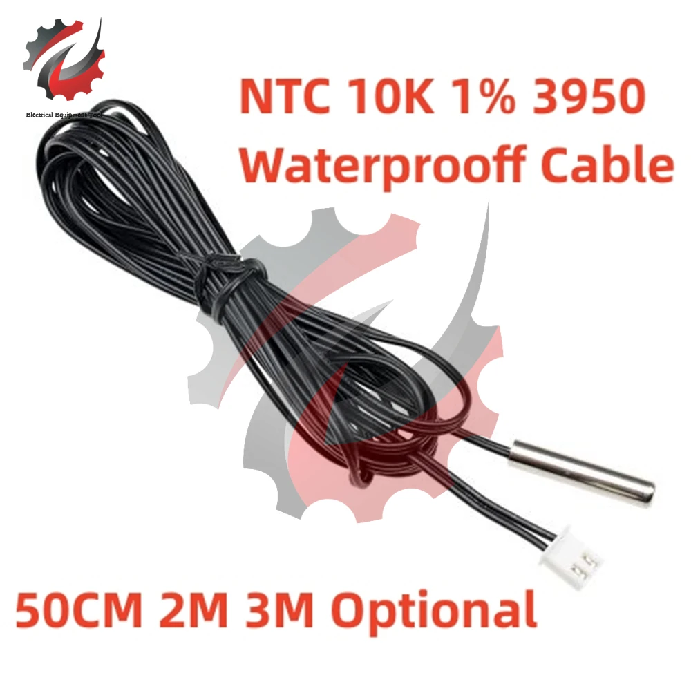 

W1209 NTC 10K 1% 3950 50cm 2M 3M Waterprooff NTC Thermistor Accuracy Temperature Sensor Wire Cable Probe For Arduino W1401