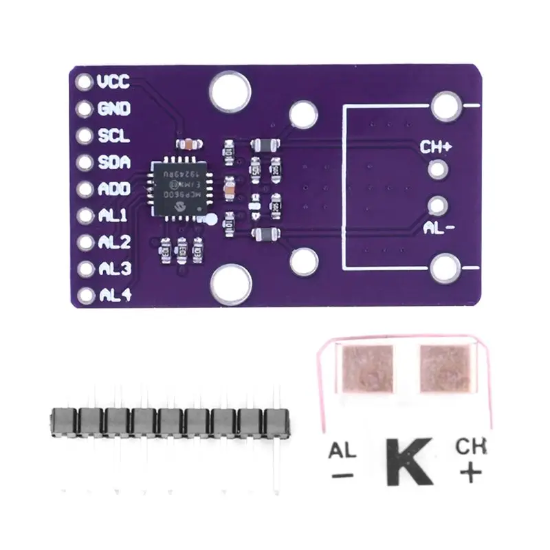 

FEDI-MCP9600 Type K/J T/N S/E B/R Thermocouple Converter Module I2C IIC Interface Support Board