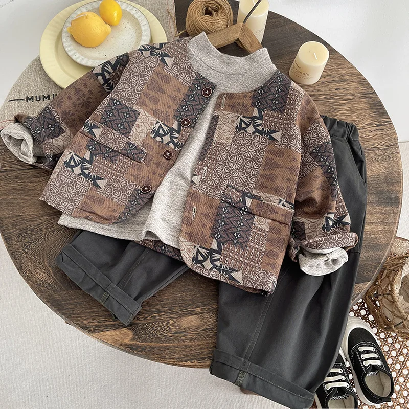 New Spring Autumn Baby Clothes Suit Children Boys Fashion Jacket T-Shirt Pants 2Pcs/Sets Infant Girls Clothing Kids Tracksuits