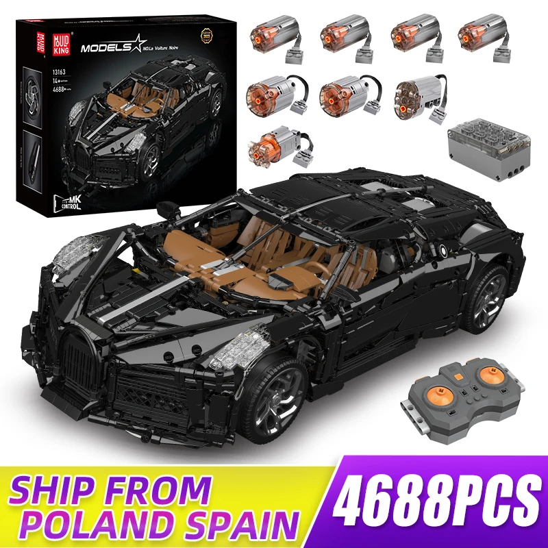 MOULD KING 13163 Technical Super Sports Car Building Blocks Set MOC Famous Car Collection Authorized by Kin Chow