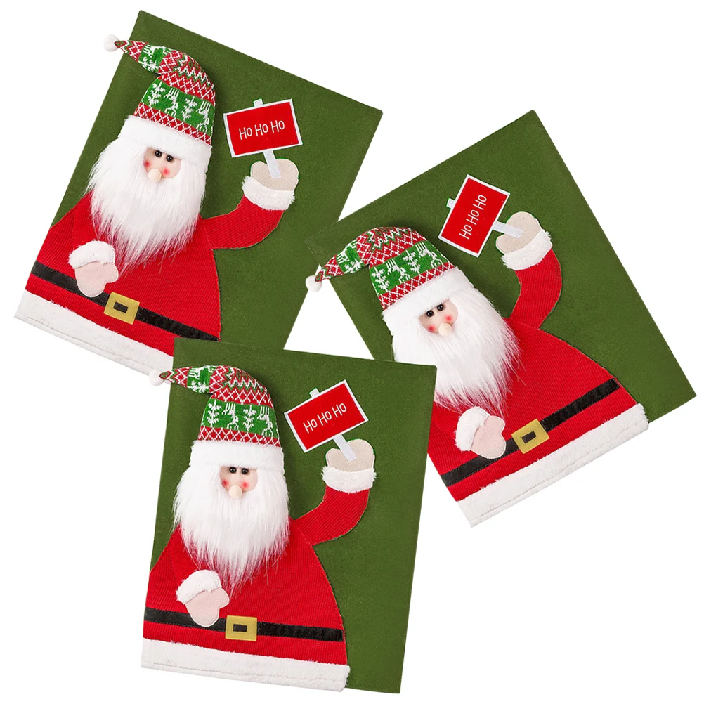 Chair Decorations for Party Back Covers Christmas Dining Room Slipcovers Holiday Cloth Indoor Elder