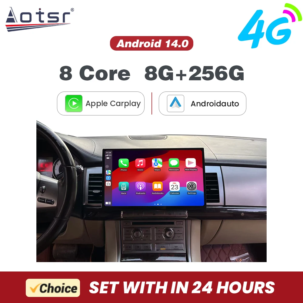 

For Jaguar XF 2008-2015 13.3 Inch In-Dash Touchscreen Car Radio GPS Navigation Carplay Android 14 Auto Plug & Play Upgrade