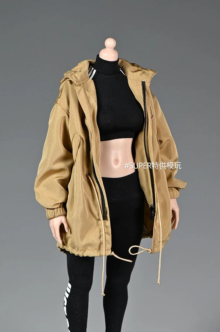 1/6 scale female dolls clothes Trendy workwear loose windbreaker fit 12'' action figure body model