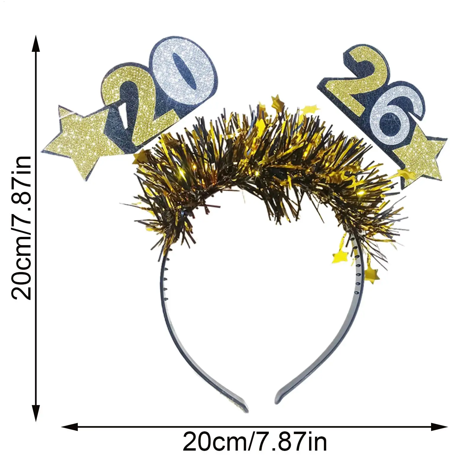 عصابات رأس السنة الجديدة للنساء أغطية رأس ناعمة لافتة للنظر عطلة أغطية الرأس الديكور سنة جديدة سعيدة 2026 عقال احتفالي