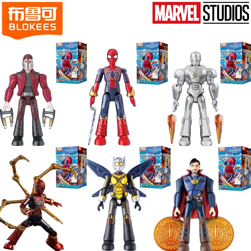 

BLOKEES Galaxy Version 2 Marvel Hero Series Building Block Assembly Model Small Granule Toys Iron Man Spider Man Collection Gift