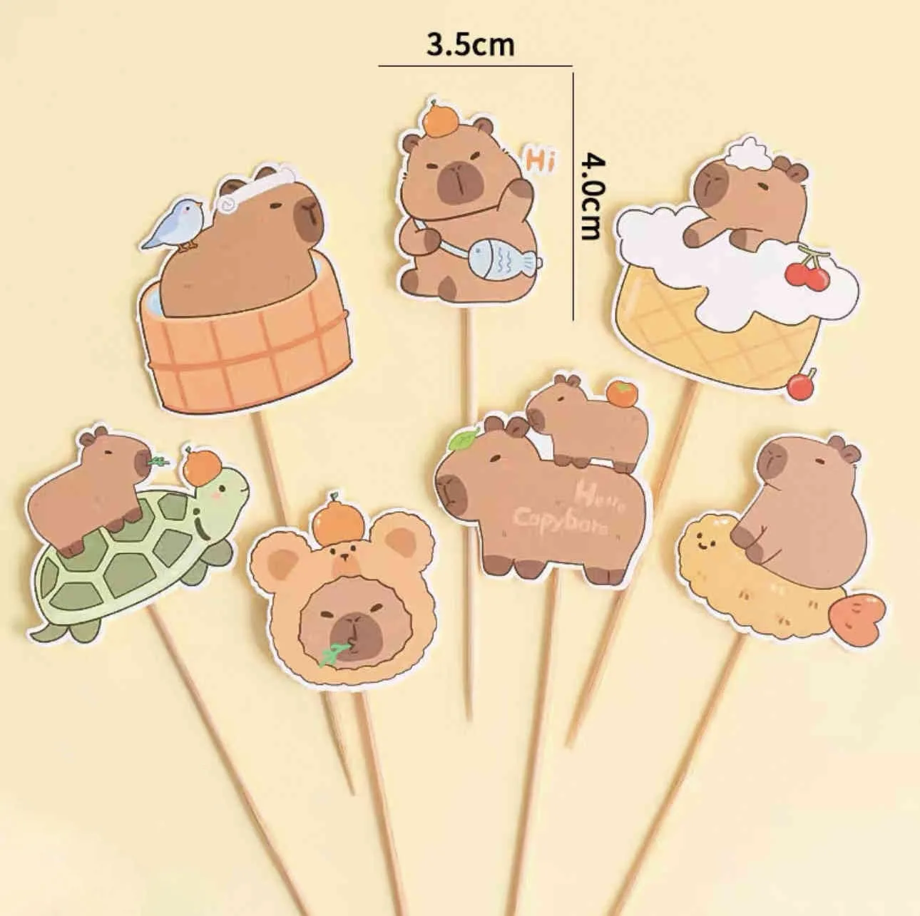 Capybara Geburtstag Kuchen Topper Nette Capybara Kuchen Dekorationen Für Kinder Capybara Geburtstag Party Cupcake Dekore Liefert – Detail 18