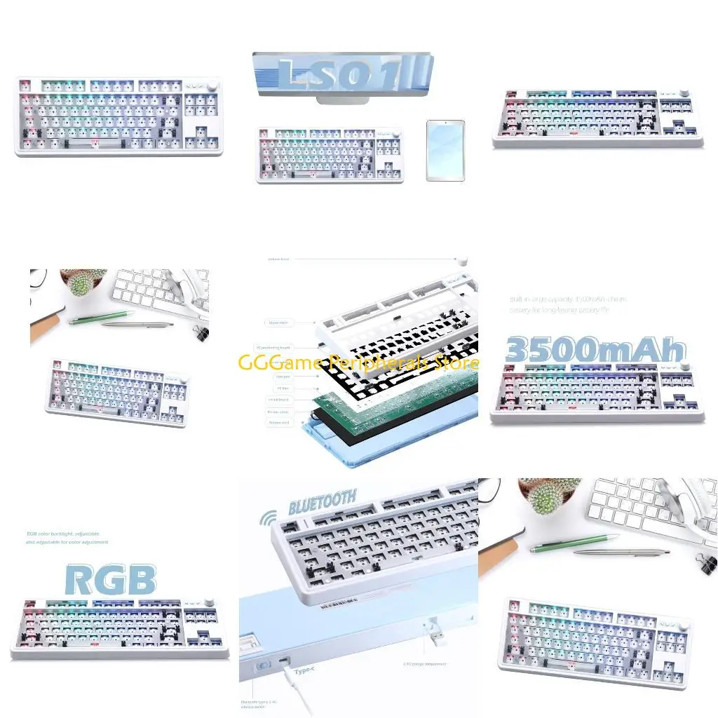 

U55B LS01 Customizable Keyboard 5.0/2.4G/TypeC Improved Productivity Hot swap