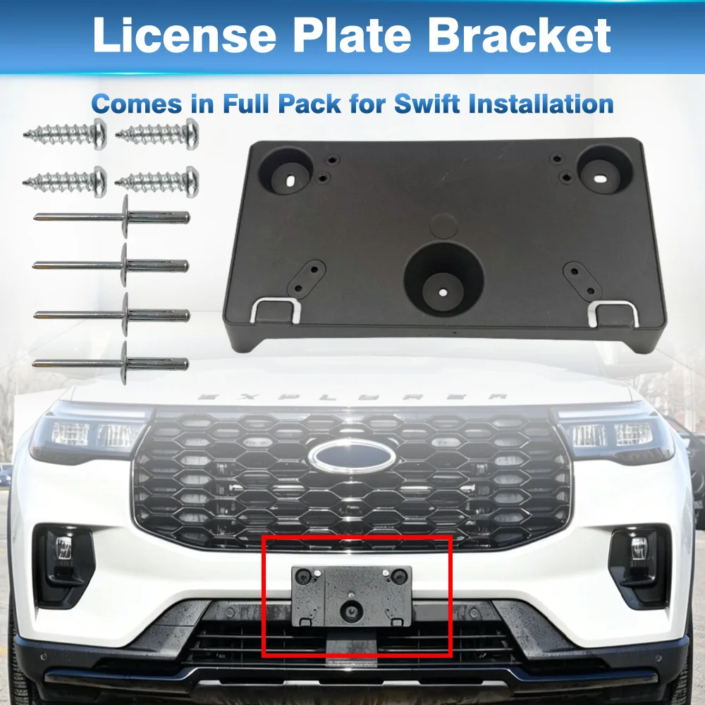 

For Ford Explorer 2025-2026 US Version Front Bumper License Plate Bracket RB5Z17A385AA RB5Z-17A385-AA FO1068211 Car Accessories