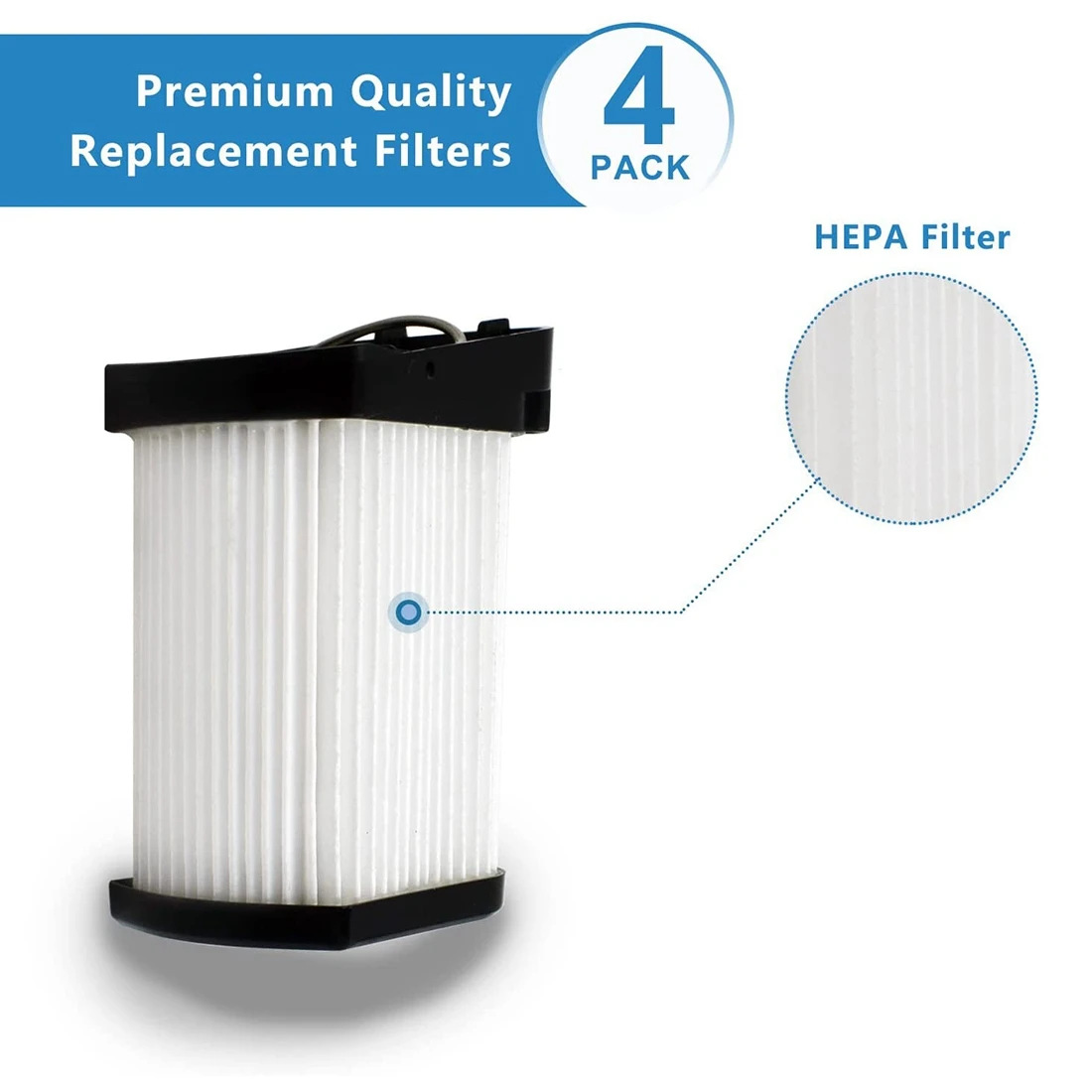 شعبية 4 عبوات استبدال فلتر النسيج متوافق مع مكنسة القرش اللاسلكية المحمولة WV401BL WV401PK WV403BR، الجزء XFFWV400