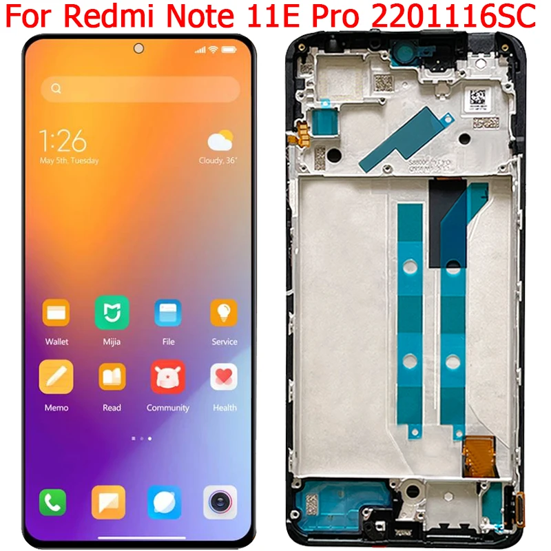 Poco X4 Pro LCD Original For Xiaomi Redmi Note 11E Pro Display LCD Screen With Frame 6.67\